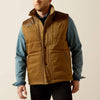 Ariat Mens Western Quilted Vest Cub Khaki/Brown - 10062439