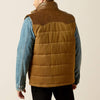 Ariat Mens Western Quilted Vest Cub Khaki/Brown - 10062439