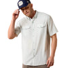 Ariat Mens Western VentTEK Classic Fit Shirt Aqua Heather - 10073498