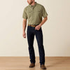 Ariat Mens Western VentTEK Classic Fit Shirt Deep Lichen Green - 10071257