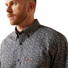 Ariat Mens Wick Fitted Print Shirt Navy - 10065876