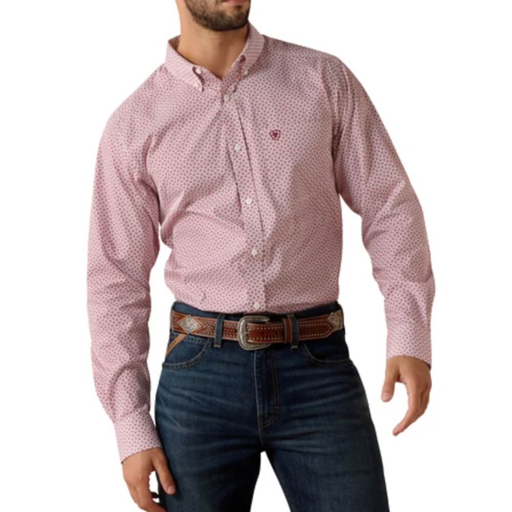 Ariat Mens Wilde Button Down Shirt Rhubarb/Red - 10073689