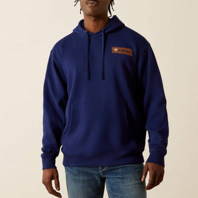 Ariat Mens Woodshop Stack Hoodie Navy - 10062497