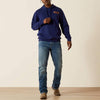 Ariat Mens Woodshop Stack Hoodie Navy - 10062497