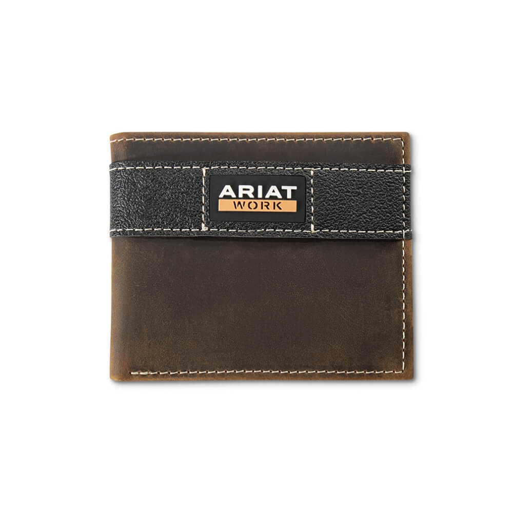 Ariat Mens Work Bifold Wallet Brown - A3400202