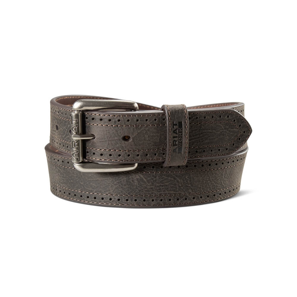 Ariat Mens Work Leather Belt Dark Brown - A1700334