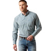 Ariat Mens Wrinkle Free Barclay Classic Fit Shirt Blue Steel - 10079531