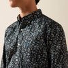 Ariat Mens Wrinkle Free Barrette Fitted Shirt Black Paisley - 10079487