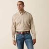 Ariat Mens Wrinkle Free Bartlet Classic Fit Shirt Savannah Tan - 10079431