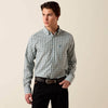 Ariat Mens Wrinkle Free Bern Fitted Shirt Off White - 10079264