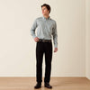 Ariat Mens Wrinkle Free Bern Fitted Shirt Off White - 10079264