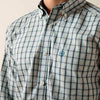 Ariat Mens Wrinkle Free Bern Fitted Shirt Off White - 10079264