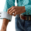 Ariat Mens Wrinkle Free Bobbee Snap Shirt Bobbee Aqua - 10079549