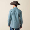 Ariat Mens Wrinkle Free Bram Fitted Snap Shirt Corsair Blue Floral - 10079659