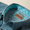 Ariat Mens Wrinkle Free Bram Fitted Snap Shirt Corsair Blue Floral - 10079659