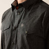 Ariat Mens Wrinkle Free Braven Fitted Snap Shirt Black - 10079489