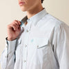 Ariat Mens Wrinkle Free Brennon Fitted Snap Shirt White - 10079418