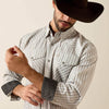 Ariat Mens Wrinkle Free Burnard Classic Fit Snap Shirt Savannah Brown - 10079437