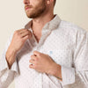 Ariat Mens Wrinkle Free Cal Classic Fit Shirt White Medallion Print - 10071752