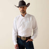 Ariat Mens Wrinkle Free Classic Fit Solid Shirt White - 10020331
