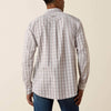 Ariat Mens Wrinkle Free Clyde Fitted Shirt White Plaid - 10071019