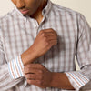Ariat Mens Wrinkle Free Clyde Fitted Shirt White Plaid - 10071019
