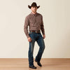 Ariat Mens Wrinkle Free Coen Classic Fit Shirt Chestnut Plaid - 10071742