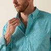 Ariat Mens Wrinkle Free Cormac Fitted Shirt Larkspur - 10071743