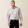 Ariat Mens Wrinkle Free Cory Classic Fit Shirt White Stripe - 10071745