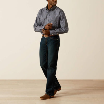 Ariat Mens Wrinkle Free Dale Shirt Navy - 10062195