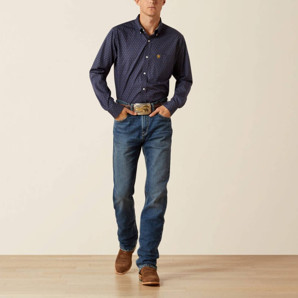 Ariat Mens Wrinkle Free Daven Fitted Shirt