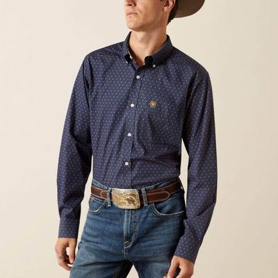 Ariat Mens Wrinkle Free Daven Fitted Shirt