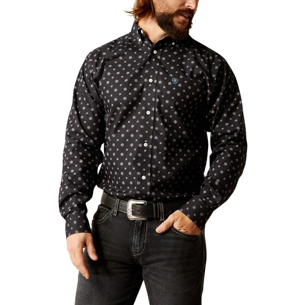 Ariat Mens Wrinkle Free Lenox Black Shirt