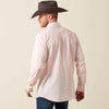 Ariat Mens Wrinkle Free Refined Slub Fitted Shirt Barely Pink - 10073487