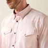 Ariat Mens Wrinkle Free Refined Slub Fitted Shirt Barely Pink - 10073487