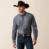 Ariat Mens Wrinkle Free Refined Slub Shirt Chambray Blue - 10073488
