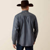Ariat Mens Wrinkle Free Refined Slub Shirt Chambray Blue - 10073488
