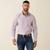 Ariat Mens Wrinkle Free Solid Pinpoint Oxford Shirt Purple Ash - 10079286
