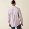 Ariat Mens Wrinkle Free Solid Pinpoint Oxford Shirt Purple Ash - 10079286