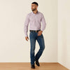 Ariat Mens Wrinkle Free Solid Pinpoint Oxford Shirt Purple Ash - 10079286