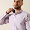 Ariat Mens Wrinkle Free Solid Pinpoint Oxford Shirt Purple Ash - 10079286
