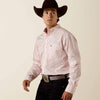 Ariat Mens Wrinkle Free Wally Fitted Shirt Barely Pink - 10073690