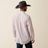 Ariat Mens Wrinkle Free Wenzel Fitted Shirt Barely Pink Plaid - 10073693