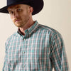 Ariat Mens Wrinkle Free Wolfe Classic Fit Shirt Blue Turquoise - 10073686