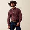 Ariat Mens Wrinkle Free Wrenly Shirt Red Mahogany - 10073682