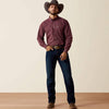 Ariat Mens Wrinkle Free Wrenly Shirt Red Mahogany - 10073682
