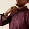 Ariat Mens Wrinkle Free Wrenly Shirt Red Mahogany - 10073682