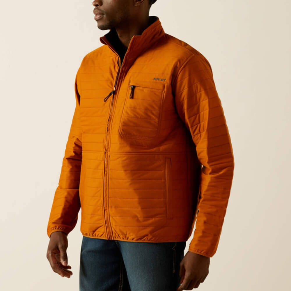 Ariat Mens Wylie Full Zip Jacket Glazed Ginger - 10062263