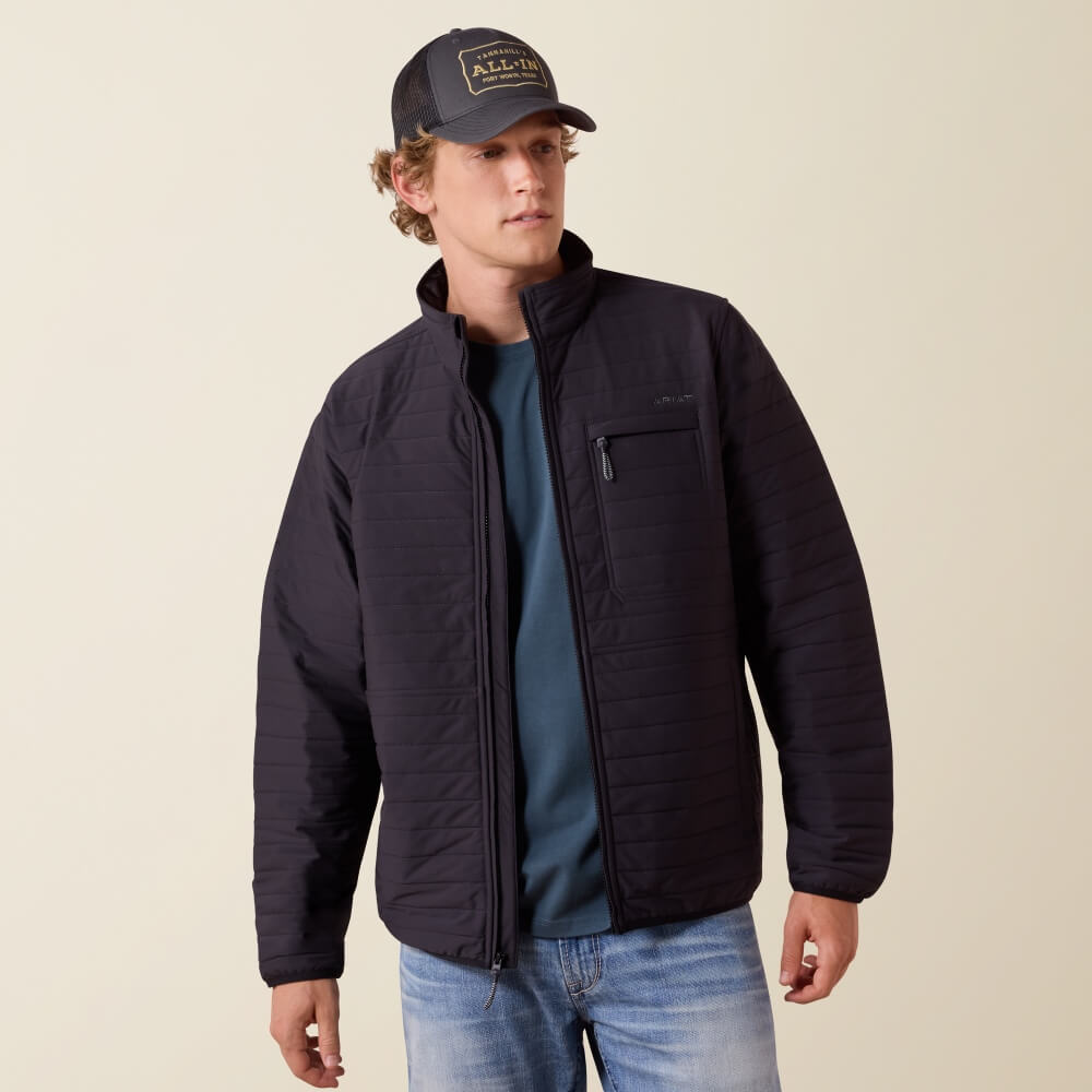 Ariat Mens Wylie Full Zip Jacket Obsidian Black - 10079869