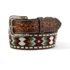 Ariat Mens Zig Zag Beaded Embossed Belt - A1040402